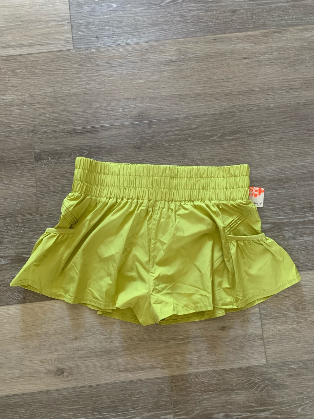 FP MOVEMENT Get Your Flirt On Shorts Honeydew Chartreuse - Picture 7 of 9